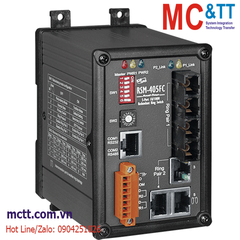 Switch công nghiệp mạch vòng 3 cổng Ethernet + 2 cổng Quang (Dual fiber, Multi Mode, SC, 2KM) ICP DAS RSM-405FC CR