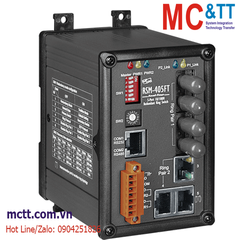 Switch công nghiệp mạch vòng 3 cổng Ethernet + 2 cổng Quang (Dual fiber, Multi Mode, ST, 2KM) ICP DAS RSM-405FT CR