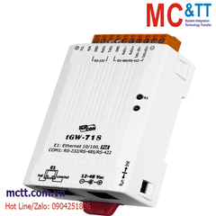 Bộ chuyển đổi Modbus Gateway 1 cổng RS-232/422/485 sang Ethernet ICP DAS tGW-718 CR