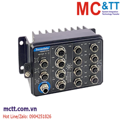 Switch công nghiệp Layer 3 EN50155 quản lý 8 cổng GbE M12 + 4 cổng Gigabit Bypass M12 3onedata TNS5800D-12GT-P110