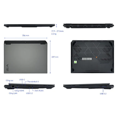 Laptop Asus TUF Gaming F16 FX608JMR-RV048W (i7-14650HX/ GeForce RTX™ 5060/ 16GB/ 1TB/ Win 11 Home)