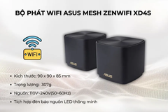 Bộ Phát Wifi Asus Mesh ZenWifi XD4S (B-2-PK) - (1775 Mbps/ Wifi 6/ 2.4/5 GHz)