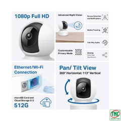 Camera IP WiFi TP-Link Tapo C202 (1080P 2MP/ Quay quét)