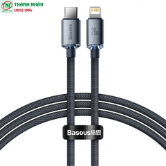 Cáp chuyển đổi USB-C sang Lightning Baseus Crystal Shine Series Fast Charging dài 1.2m CAJY000201