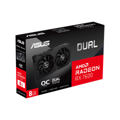 Card màn hình ASUS Dual Radeon RX 7600 V2 OC Edition 8GB GDDR6 (DUAL-RX7600-O8G-V2)