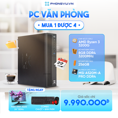 PC Progear Home Office SFF A30222 (AMD Ryzen 3 3200G/ 1 x 8GB/ 256GB SSD/ Free DOS)