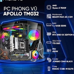 PC ProGear Gaming Apollo TM032 (AMD Ryzen 5 7500F/ GeForce RTX 3050/ 1 x 16GB/ 1TB SSD/ Free DOS)