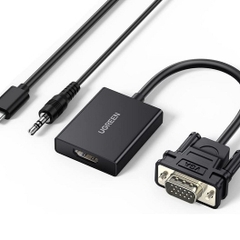 Cáp Chuyển VGA sang HDMI+Audio Ugreen 50945 (có cổng trợ nguồn USB-C)