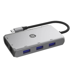 Bộ chia/ Hub HP 9 in 1 DHC-TC236 HDMI / VGA / Ethernet RJ45 / 3 x USB-A / Sạc nhanh USB-C / SD / microSD (8G9Q9AA)