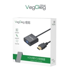 Cáp chuyển đổi HDMI sang VGA VegGieg V-Z612, hỗ trợ FullHD 1080P@60Hz