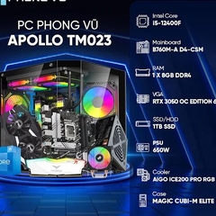 PC ProGear Gaming Apollo TM023 (Intel Core i5-12400F/ GeForce RTX 3050/ 1 x 8GB/ 1TB SSD/ Free DOS)