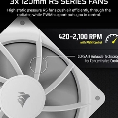 Tản nhiệt nước CPU 3 Fan Corsair NAUTILUS 360 RS LCD White (CW-9061034-WW)