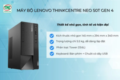 Máy bộ Lenovo ThinkCentre Neo 50t Gen 4 12JB001JVA (i7 13700/ Ram 8GB/ SSD 512GB/ 1Y)