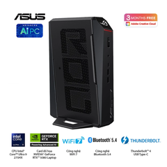 Máy bộ Asus Mini PC ROG NUC RNUC15JNK9X38AA3 (Ultra 9 275HX/ Ram 32GB/ SSD 2TB/ RTX 5070 Ti/ Windows 11 Home/ 3Y)
