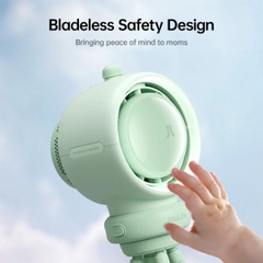 Quạt đa năng kẹp nôi em bé Jisulife Life 2S 5000mAh Green (J3139)
