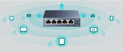 Switch TP-Link TL-SG105 (5 port/ 10/100/1000 Mbps/ Unmanaged)