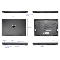 Laptop Asus TUF Gaming A15 FA506NCG-HN184W (Ryzen 7 7445HS/ GeForce RTX™ 3050/ 16GB/ 512GB/ Win 11 Home)