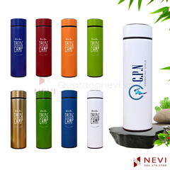 mẫu bình giữ nhiệt inox thiết kế nhỏ gọn, tiện lợi, nhiều màu sắc lựa chọn, cung cấp bởi Quà tặng Nevi