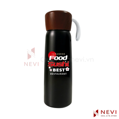 bình giữ nhiệt nắp gỗ màu đen, cung cấp bởi Quà tặng Nevi