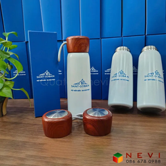 Bình Giữ Nhiệt Nắp Vân Gỗ