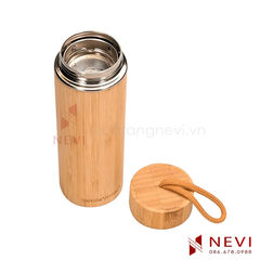 bình nước vỏ tre cách nhiệt, có quai xách, dung tích 350ml-500ml cung cấp bởi Quà tặng Nevi