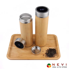 Bình giữ Nhiệt Vỏ Tre Hiện Thị Nhiệt Độ