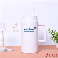 cốc giữ nhiệt màu trắng mẫu mới 1.5L tại quà tặng nevi