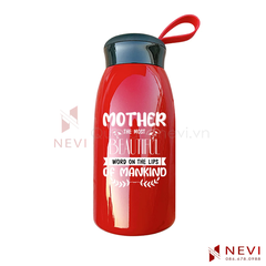 mẫu bình giữ nhiệt inox 520ml, màu đỏ, thiết kế nổi bật, làm quà tặng, cung cấp bởi Quà tặng Nevi