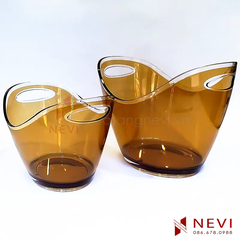 xô đá nhựa trong in logo by quà tặng nevi