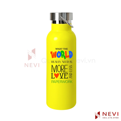 quà tặng bình giữ nhiệt có quai xách, màu vàng, cung cấp bởi Quà tặng Nevi