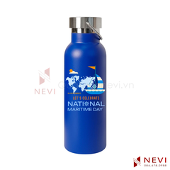 quà tặng bình giữ nhiệt có quai xách, màu xanh nước biển, cung cấp bởi Quà tặng Nevi