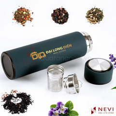 bình giữ nhiệt inox đẹp, có lưới lọc trà, bình pha tràm, làm quà tặng sức khỏe ý nghĩa, cung cấp bởi Quà tặng Nevi