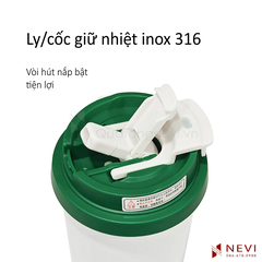 ảnh chụp chi tiết vòi hút của ly giữ nhiệt inox 316