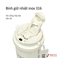 hình ảnh chi tiết vòi uống của bình giữ nhiệt inox 316