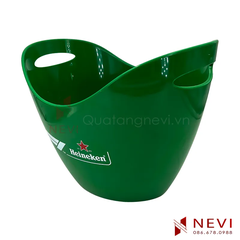 xô đá nhựa cao cấp dung tích lớn 12L Heineken dùng trong nhà hàng, khách sạn và sự kiện