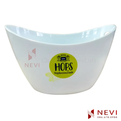 mẫu xô đá nhựa màu trắng