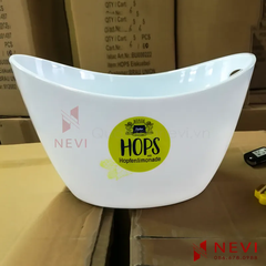 xô đá to 12 lít in logo thương hiệu by quà tặng Nevi