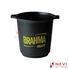 xô đá nhựa 5l in logo màu đen
