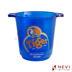xô đá nhựa 5l 2 quai xách màu xanh dương