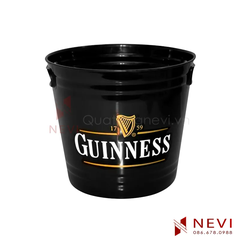 xô đá nhựa màu đen in logo tại quà tặng nevi