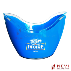 Xô đá nhựa 2 lớp in tại quà tặng Nevi