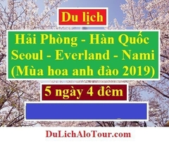 Tour du lịch Hải Phòng Hàn Quốc mùa hoa anh đào 2019, tour Hàn Quốc