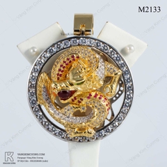 Mặt dây nam vàng 18k M2133