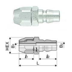 Đầu nối nhanh NAC 22PB