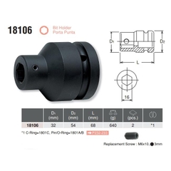 Đầu lục giác khẩu 1 inch 18106.16