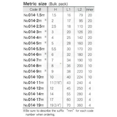 Bộ lục giác chìm EIGHT 014-1