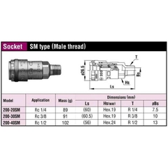 Khớp nối nhanh Nitto 200-20SM