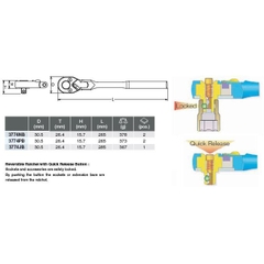 Tay vặn gật gù 3/8 3774NB