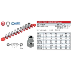 Hoa thị khẩu 3/8" KTC TB3E09
