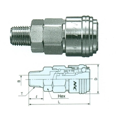 Đầu nối nhanh NAC 22SM